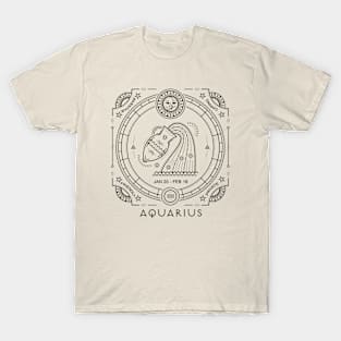 Aquarius Zodiac Sign T-Shirt